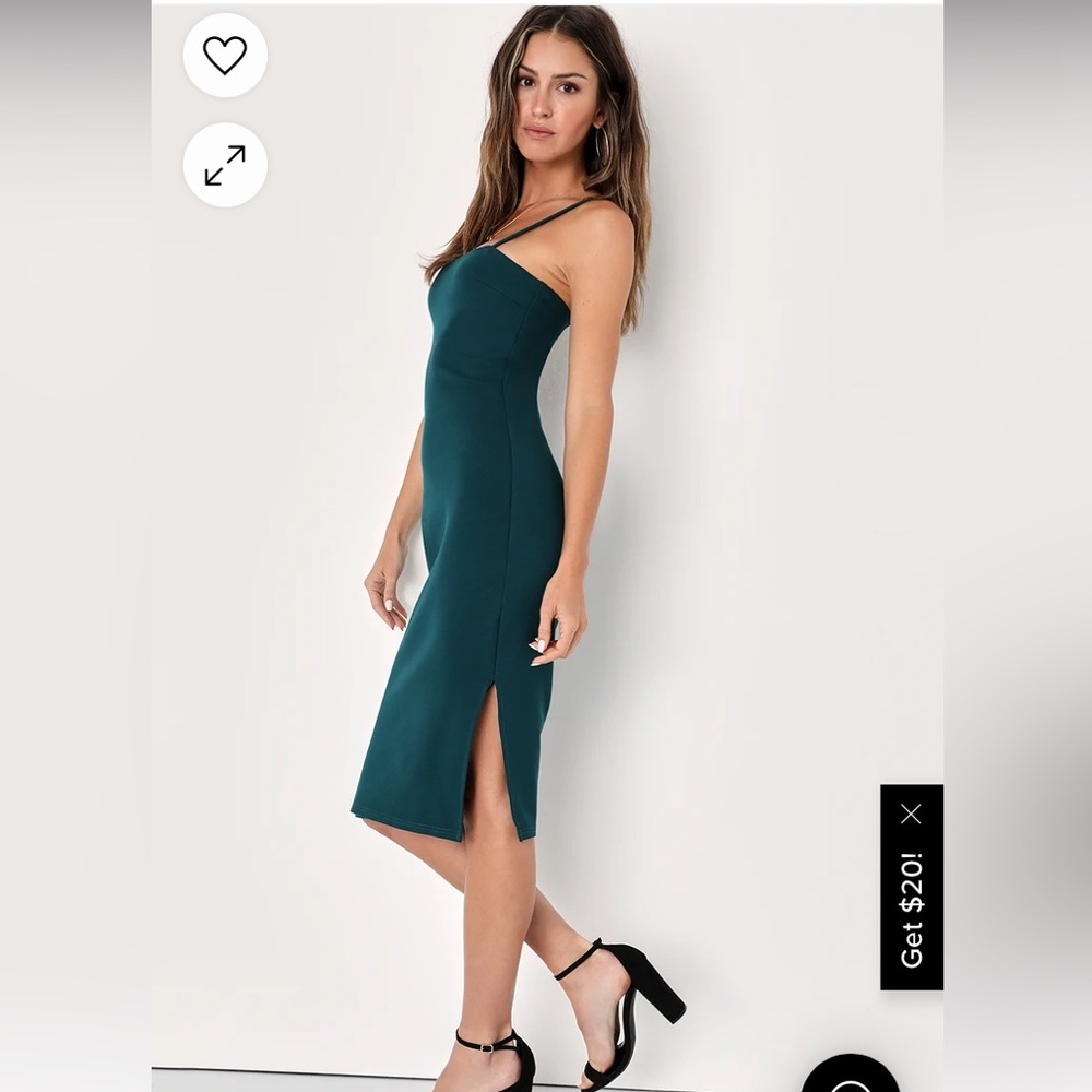 Lulus teal blue Paulina Dress bodycon